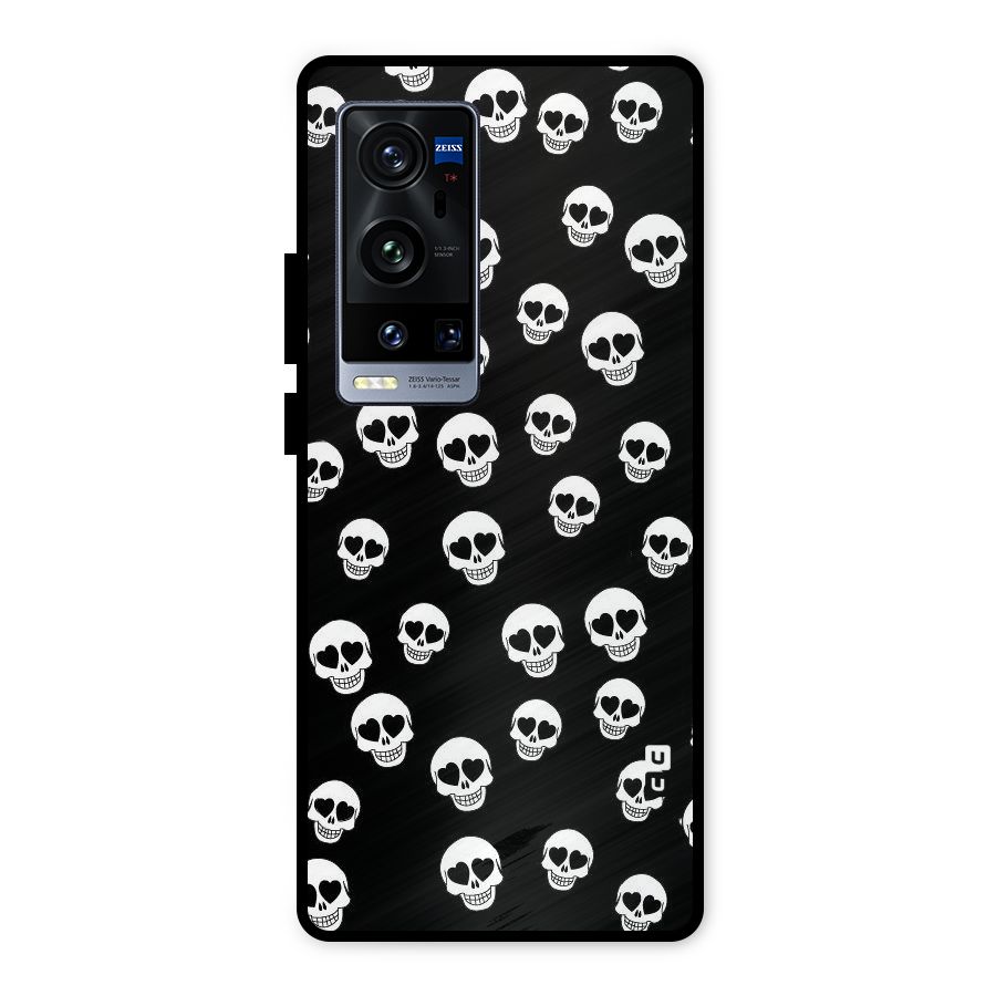 Skull Heart Metal Back Case for Vivo X60 Pro Plus