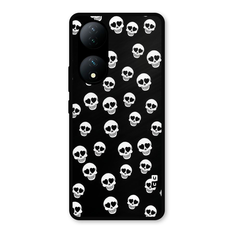 Skull Heart Metal Back Case for Vivo Y100a