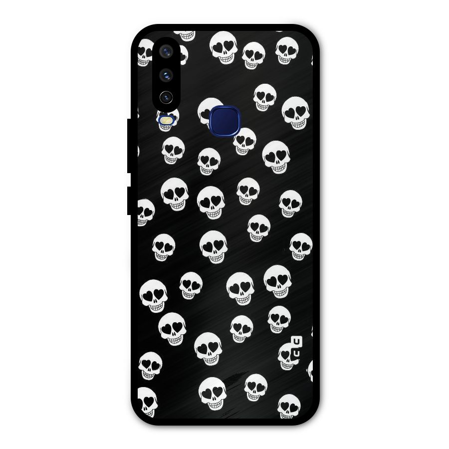 Skull Heart Metal Back Case for Vivo Y12