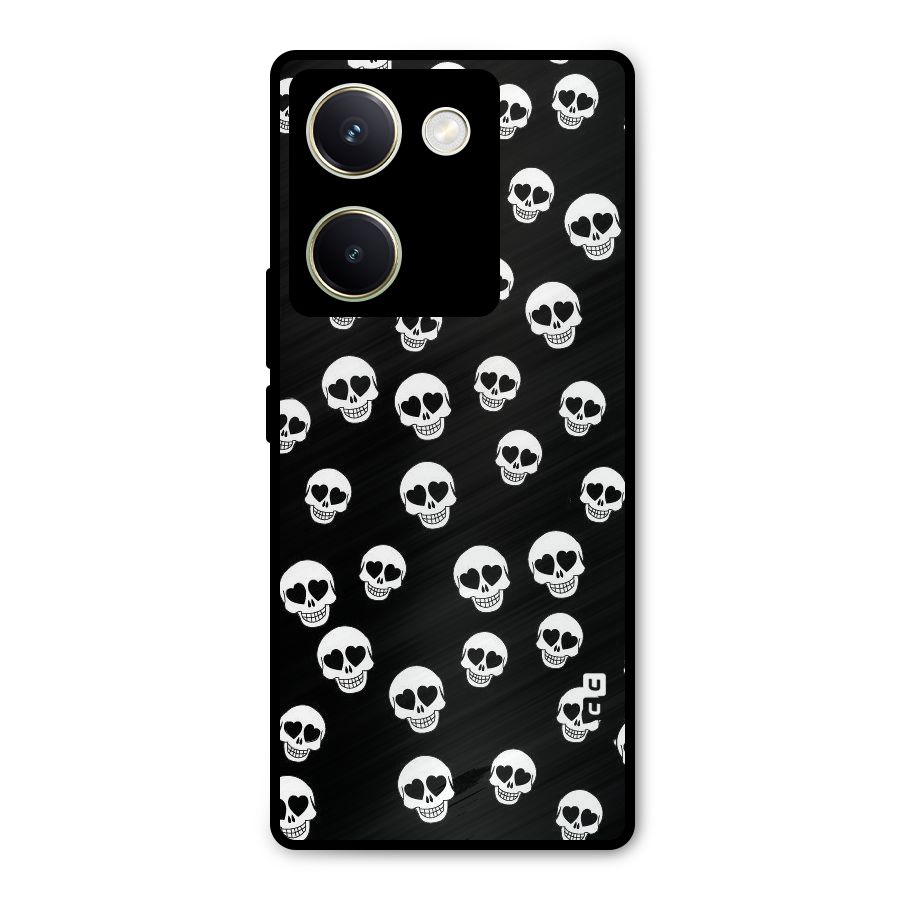 Skull Heart Metal Back Case for Vivo Y200 Pro