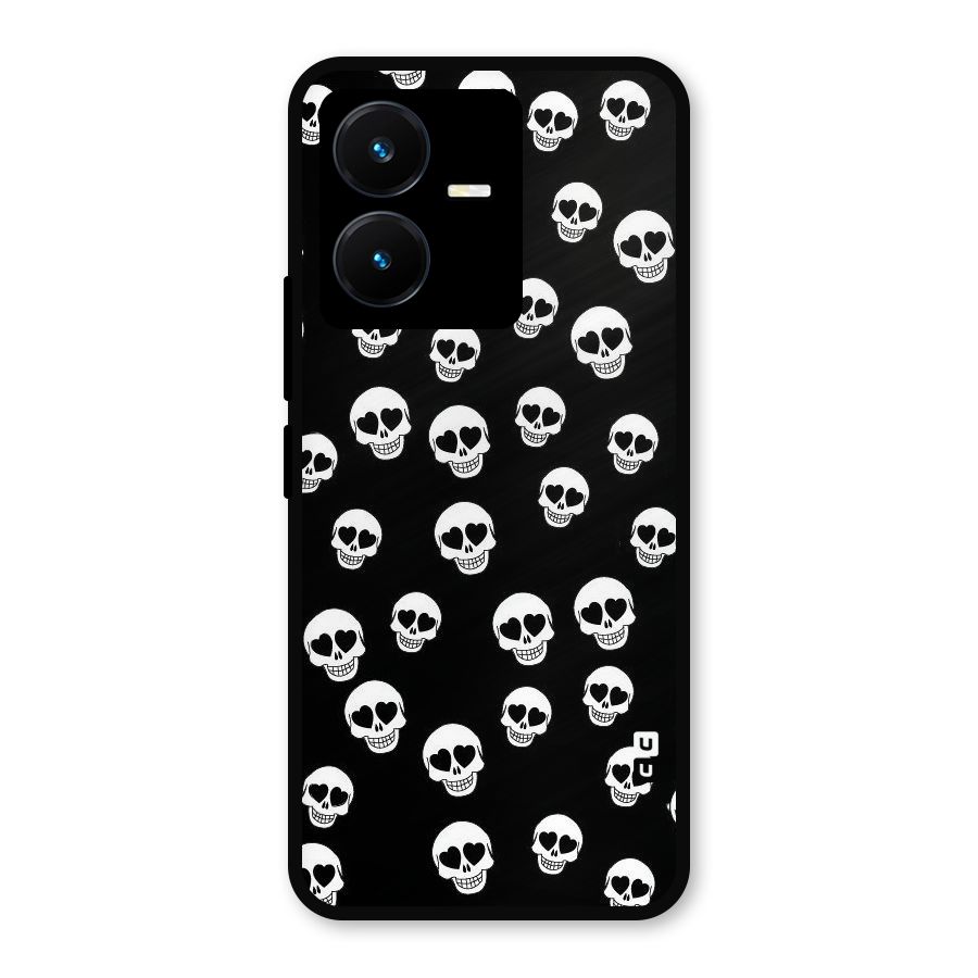 Skull Heart Metal Back Case for Vivo Y22