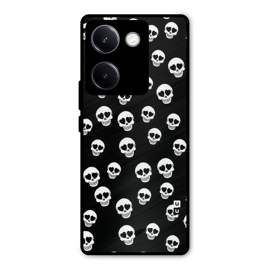 Skull Heart Metal Back Case for Vivo Y300 Plus