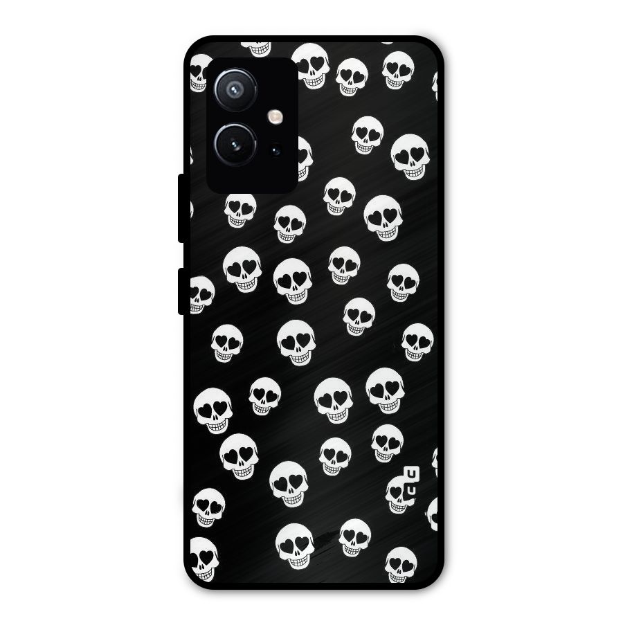 Skull Heart Metal Back Case for Vivo Y75 5G