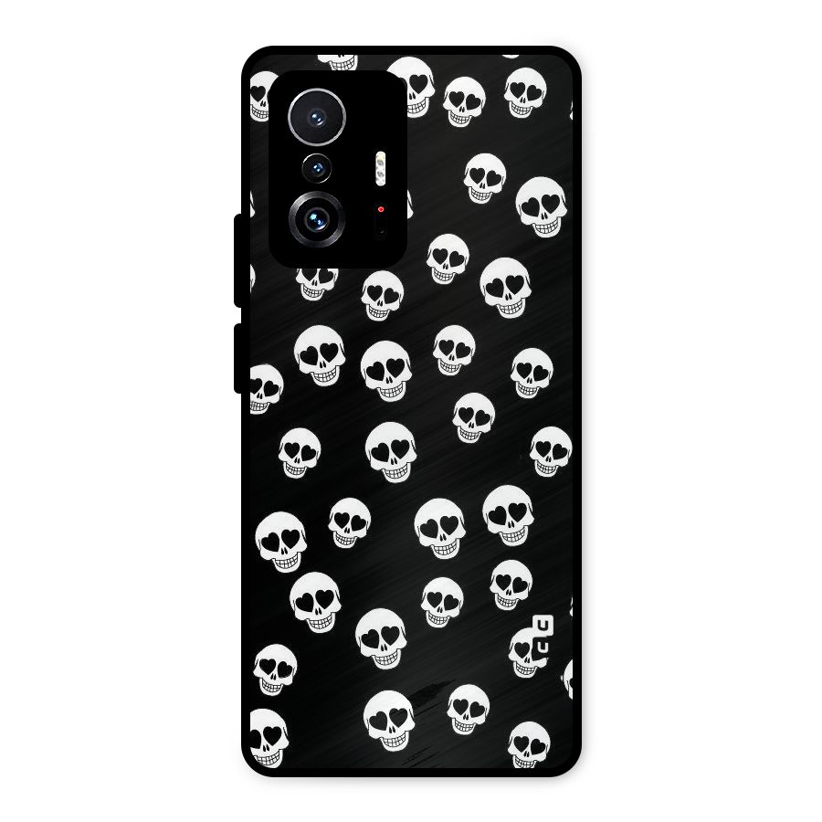 Skull Heart Metal Back Case for Xiaomi 11T Pro