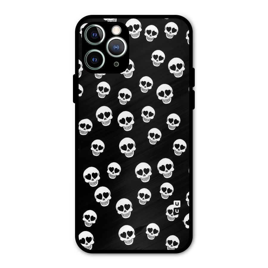 Skull Heart Metal Back Case for iPhone 11 Pro Max