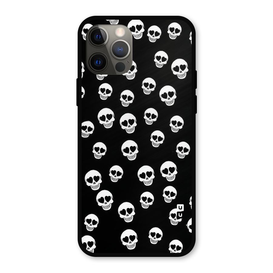 Skull Heart Metal Back Case for iPhone 12 Pro