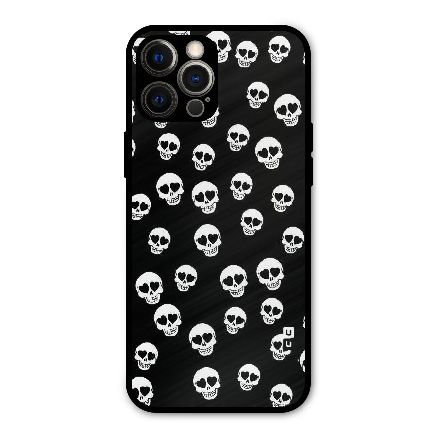 Skull Heart Metal Back Case for iPhone 12 Pro Max