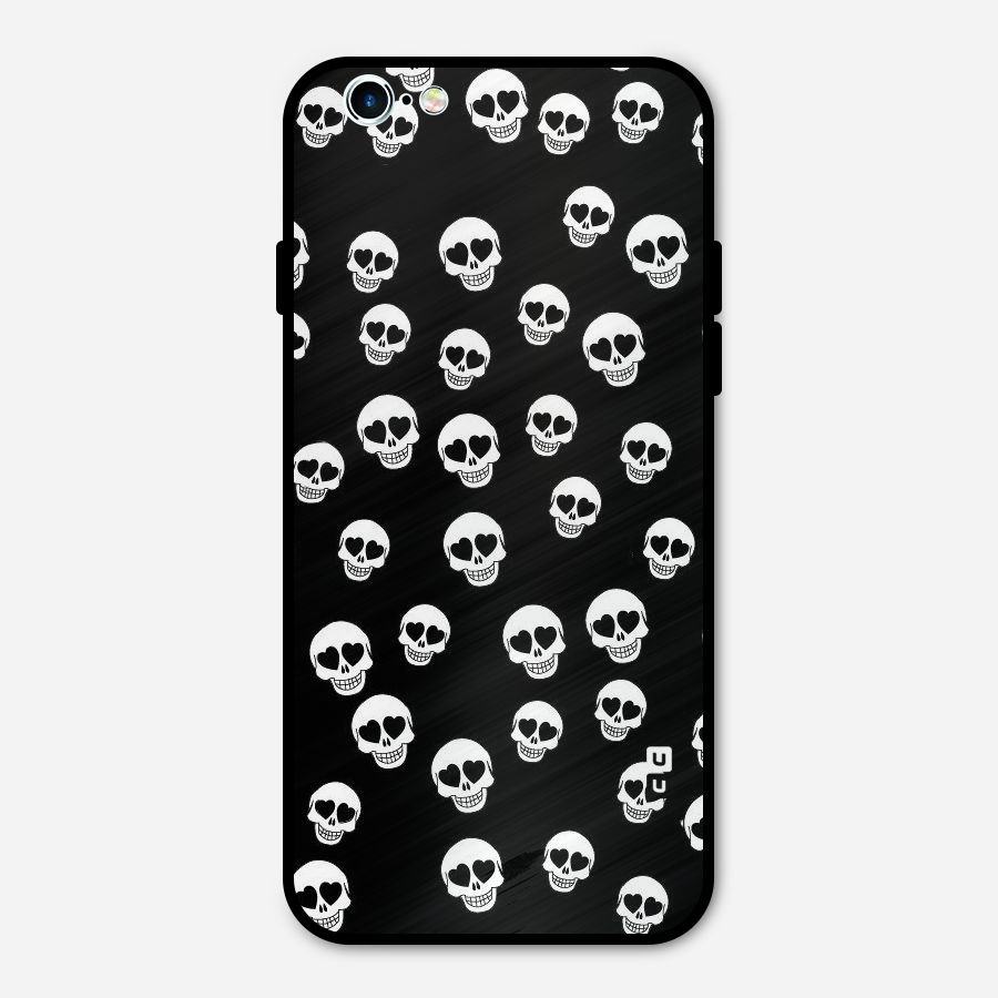 Skull Heart Metal Back Case for iPhone 6 6s