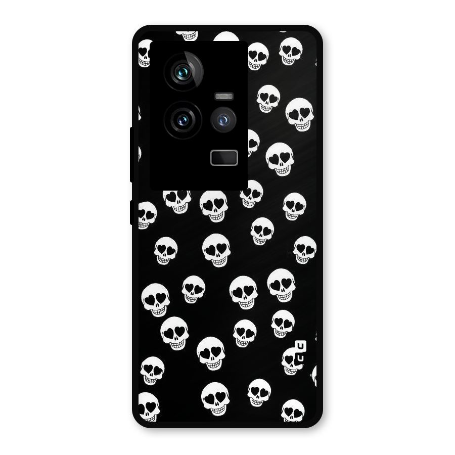 Skull Heart Metal Back Case for iQOO 11 5G