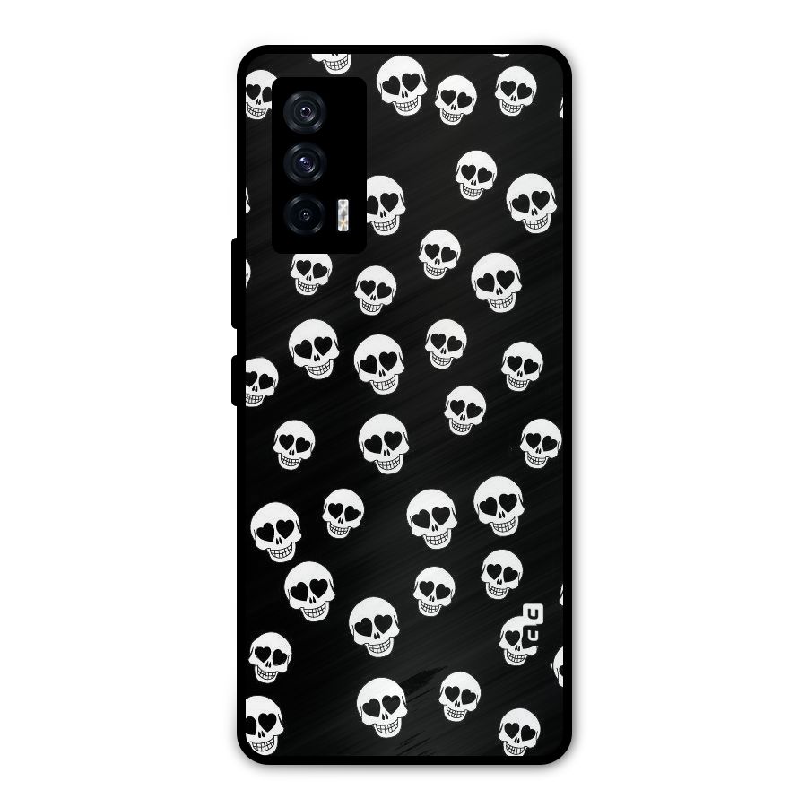 Skull Heart Metal Back Case for iQOO 7 5G