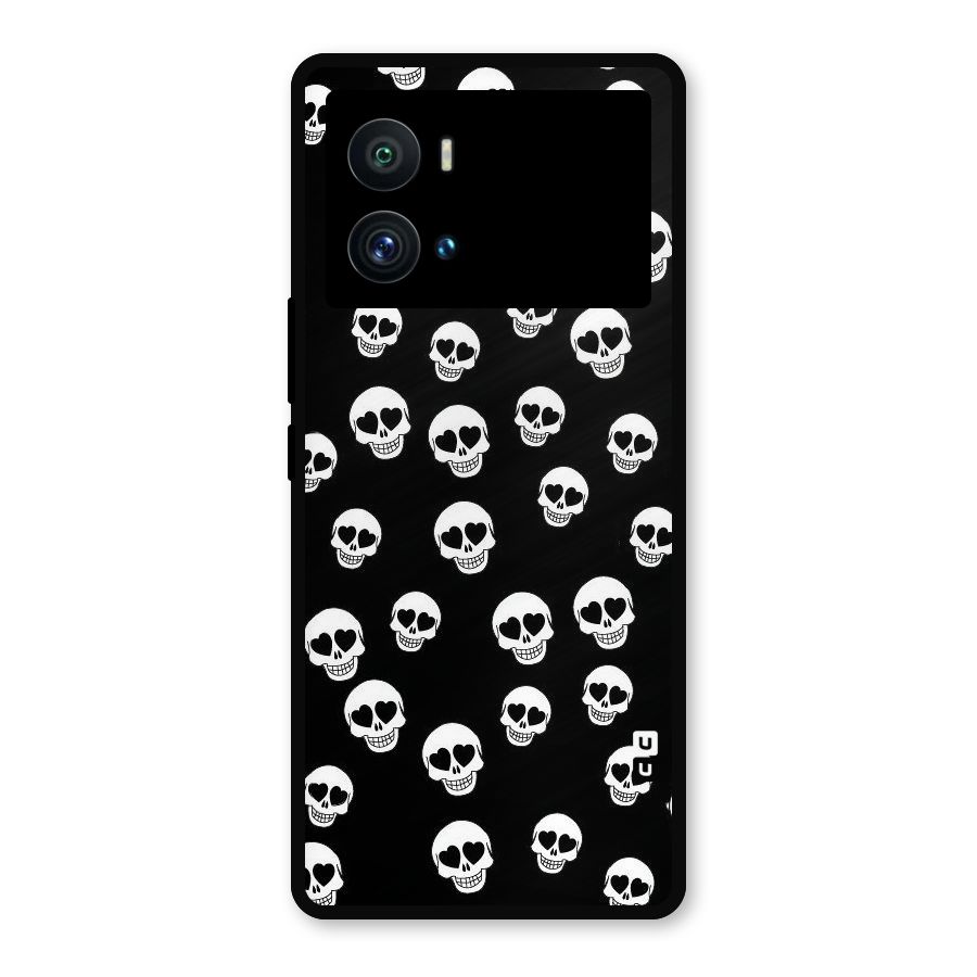 Skull Heart Metal Back Case for iQOO 9 Pro