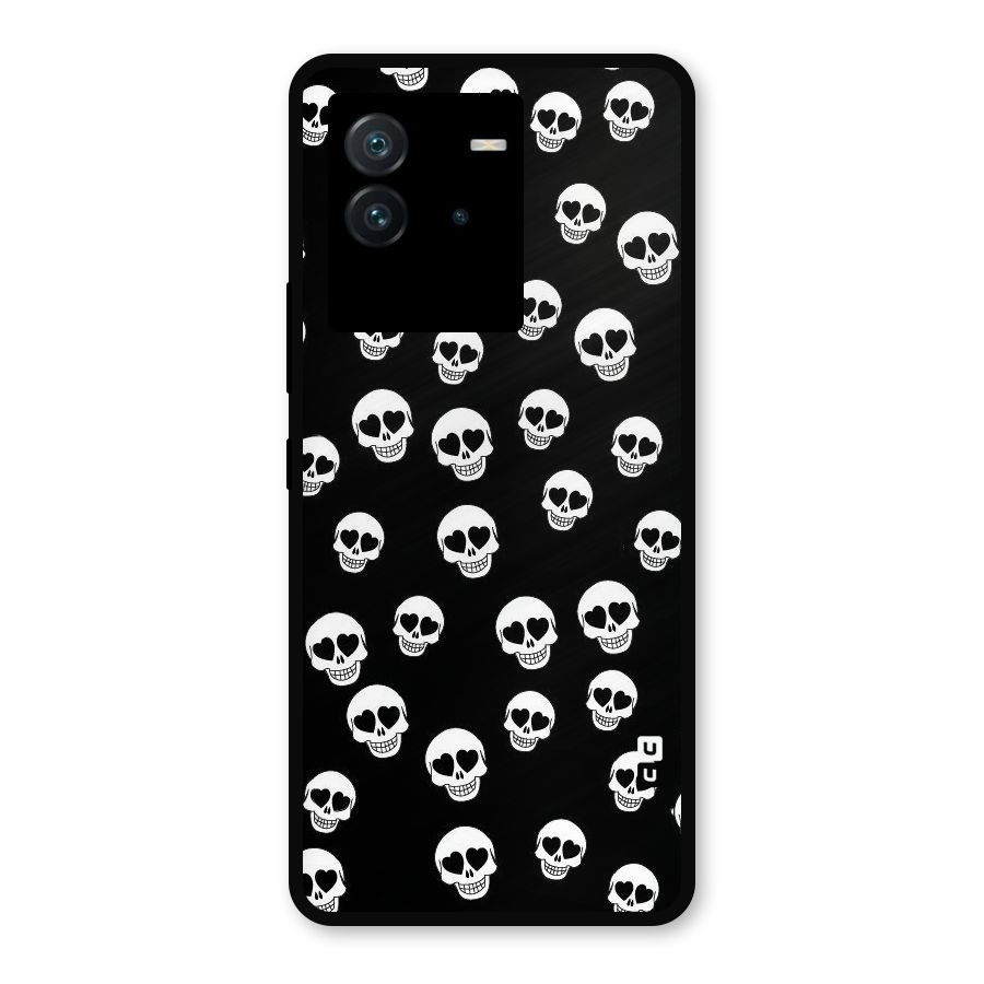 Skull Heart Metal Back Case for iQOO Neo 6 5G