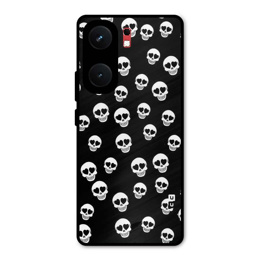 Skull Heart Metal Back Case for iQOO Neo 9 Pro