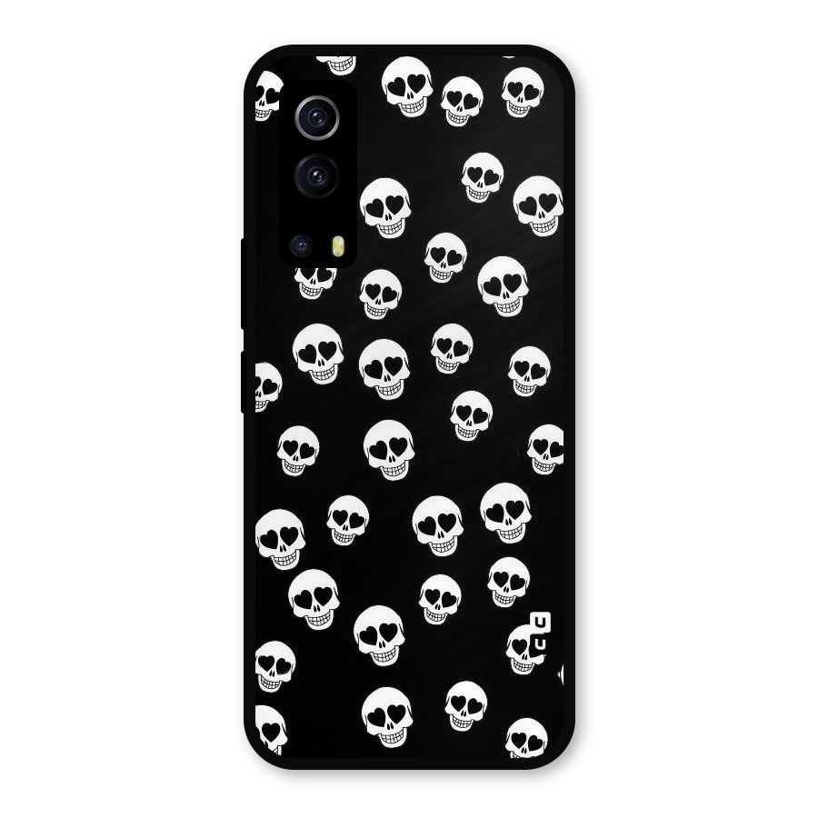 Skull Heart Metal Back Case for iQOO Z3