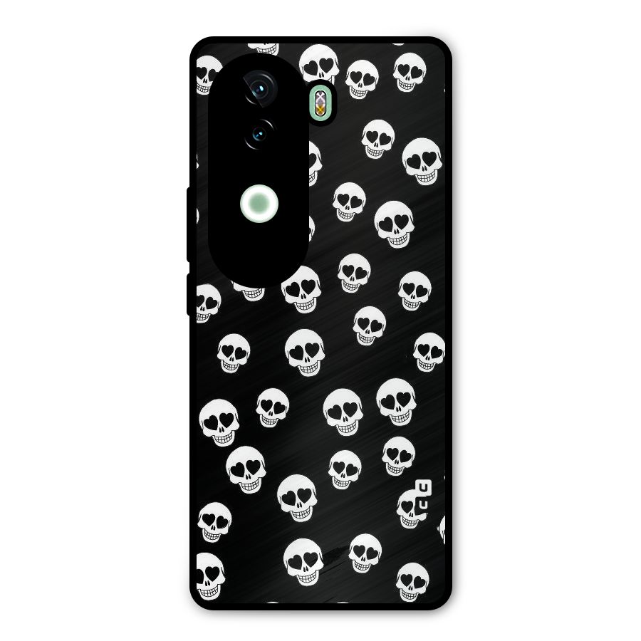 Skull Heart Metal Back Case for iQOO Z9s