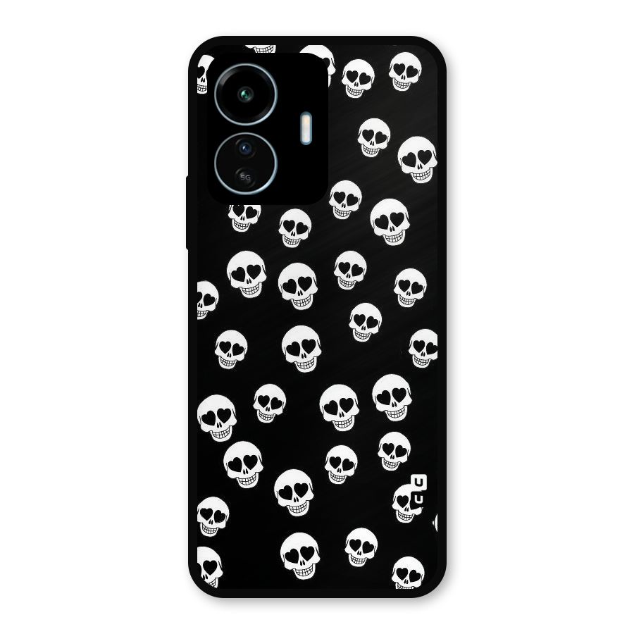Skull Heart Metal Back Case for vivo iQOO Z6 Lite 5G