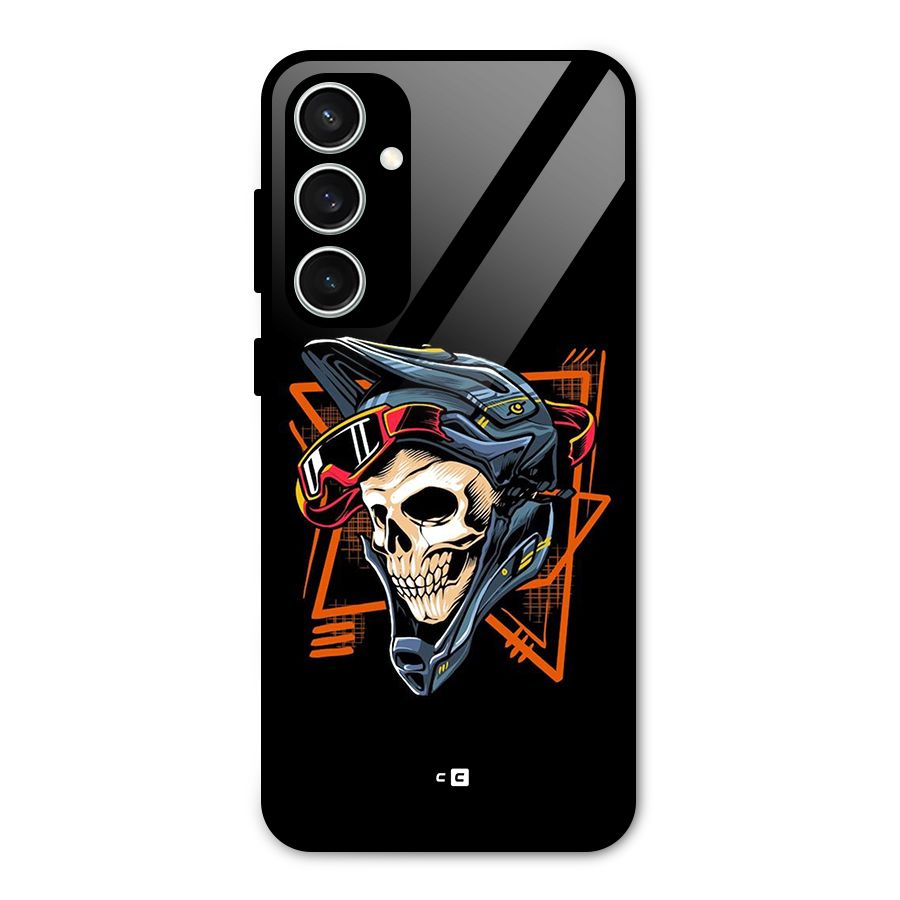 Skull Helmet Glass Back Case for Galaxy S23 FE