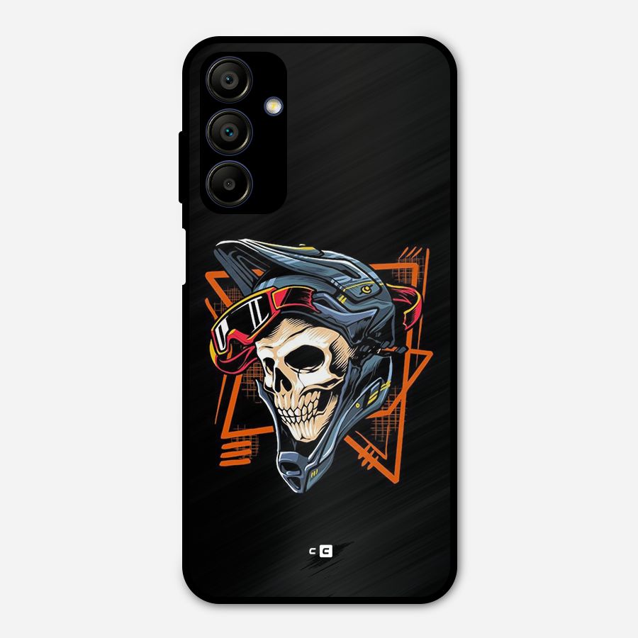 Skull Helmet Metal Back Case for Galaxy A15 5G