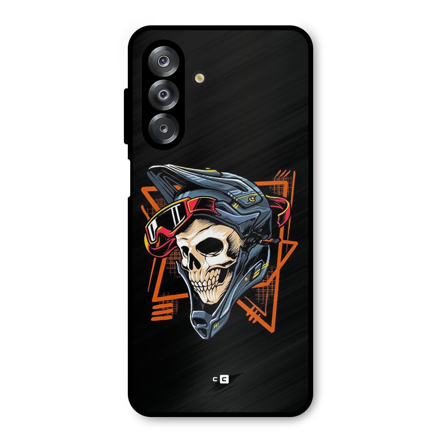 Skull Helmet Metal Back Case for Galaxy A26