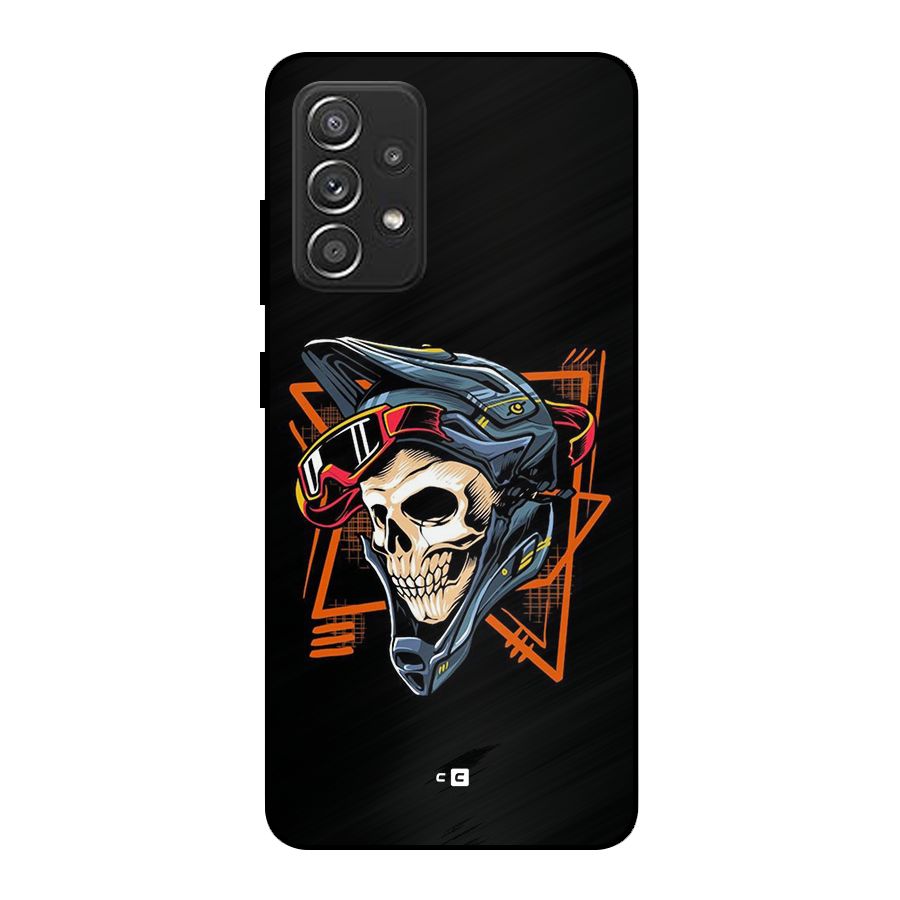 Skull Helmet Metal Back Case for Galaxy A52s 5G