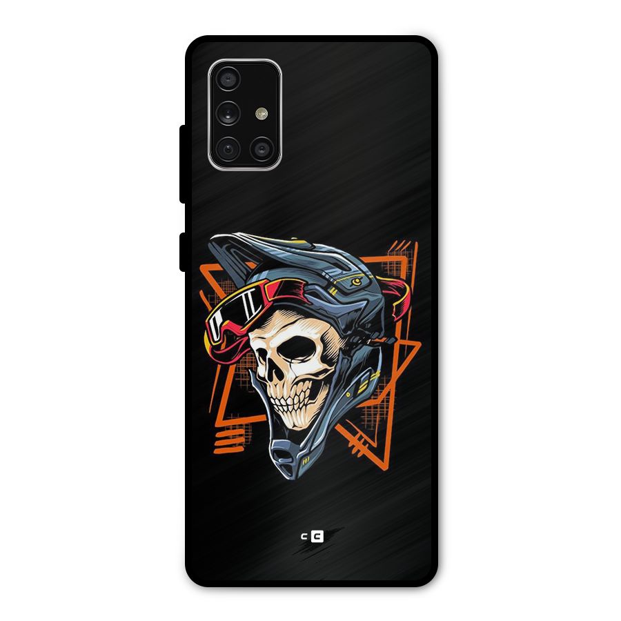 Skull Helmet Metal Back Case for Galaxy A71