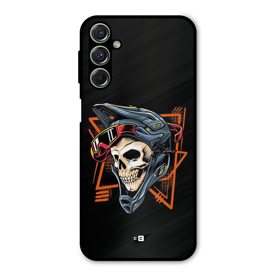 Skull Helmet Metal Back Case for Galaxy M34