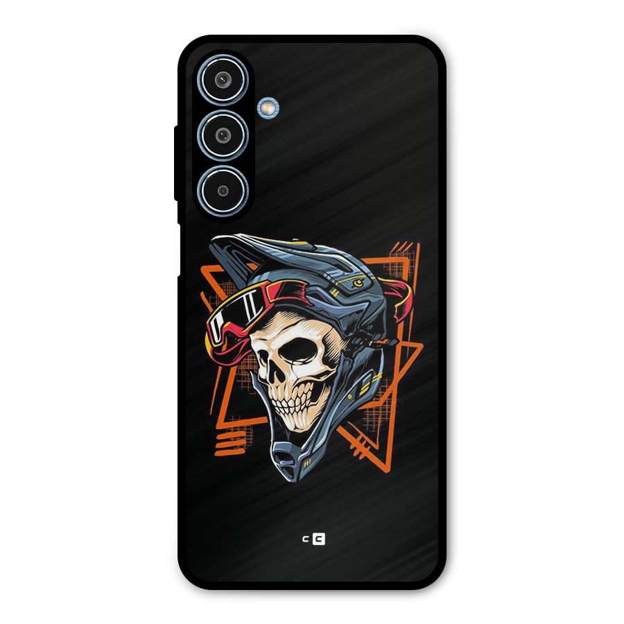 Skull Helmet Metal Back Case for Galaxy M35