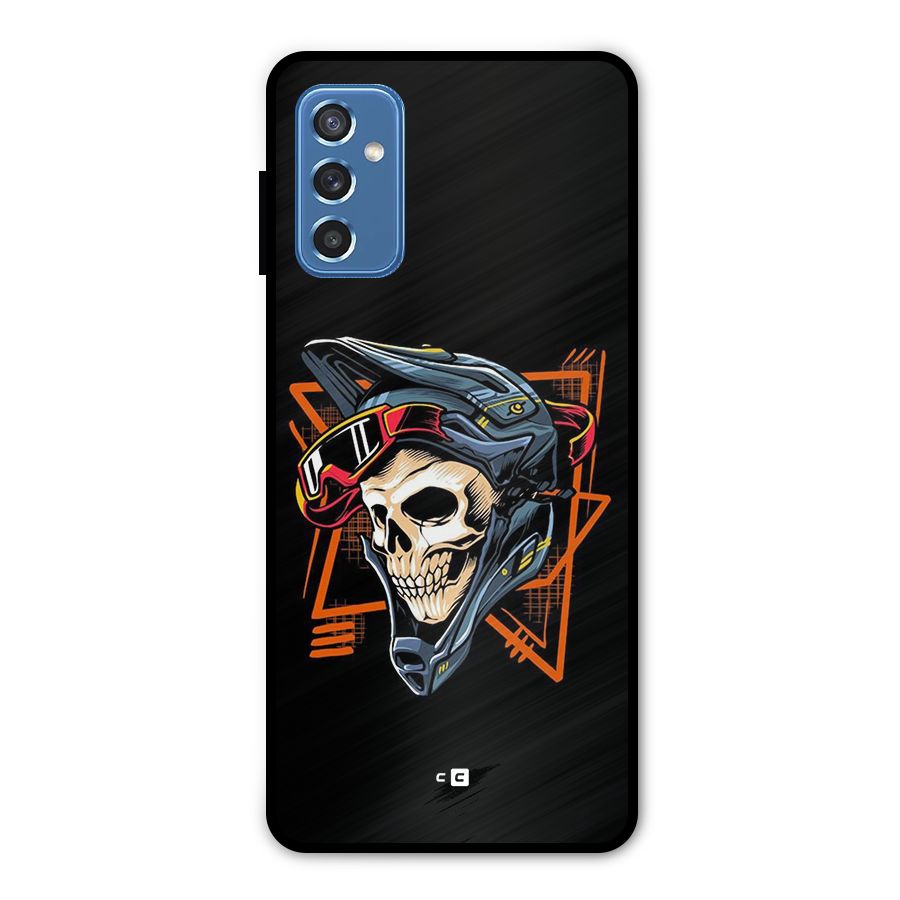 Skull Helmet Metal Back Case for Galaxy M52 5G
