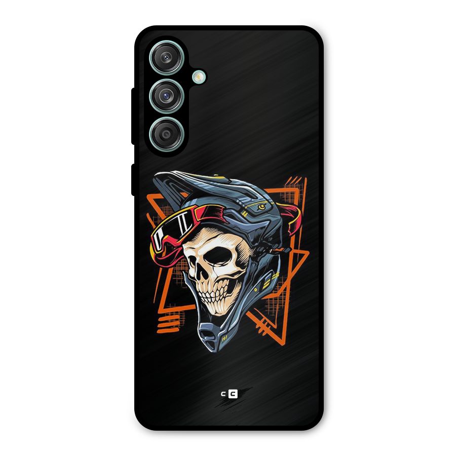 Skull Helmet Metal Back Case for Galaxy M55 5G