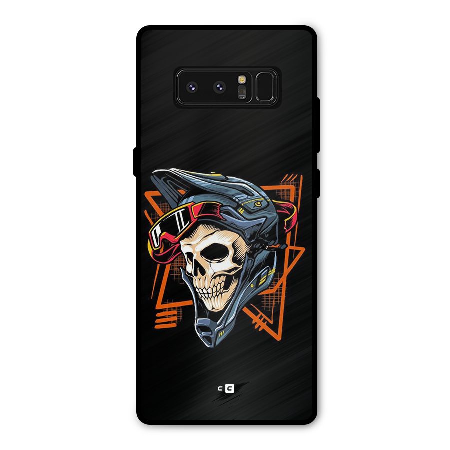 Skull Helmet Metal Back Case for Galaxy Note 8