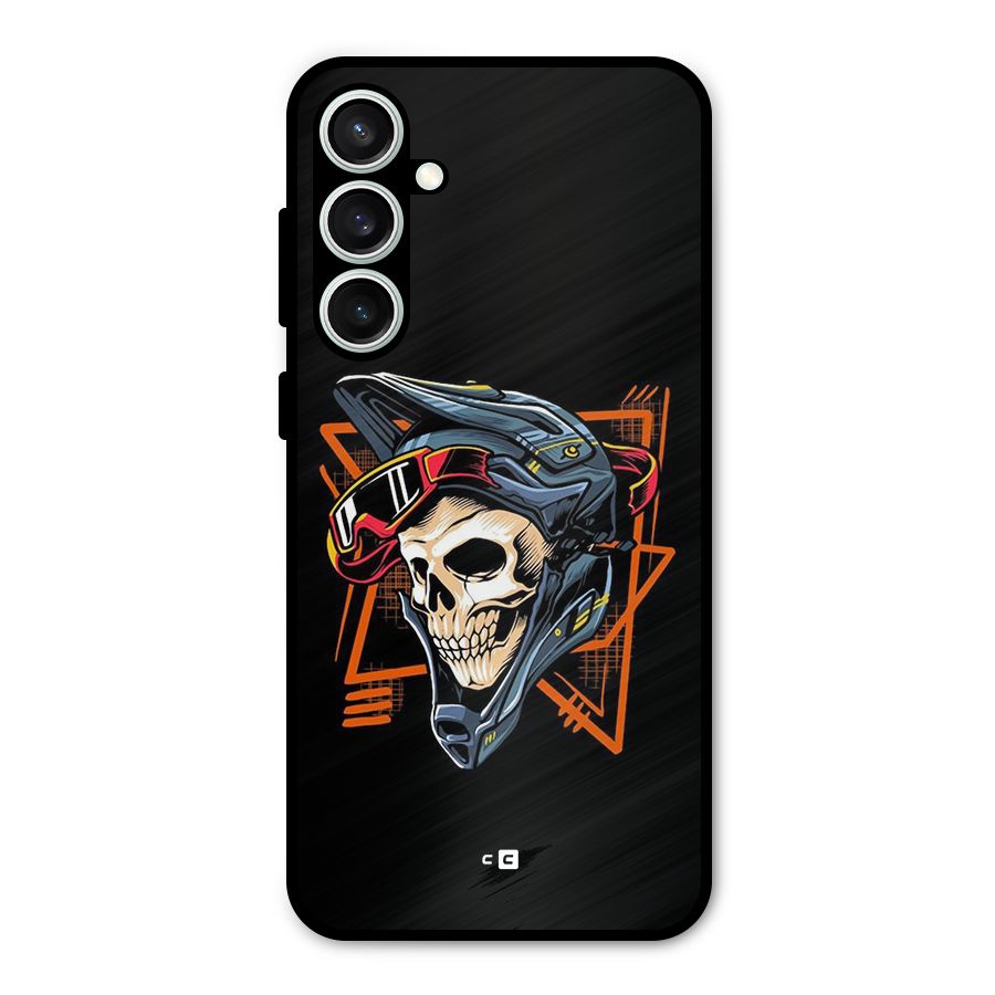 Skull Helmet Metal Back Case for Galaxy S23 FE