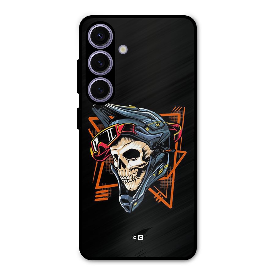 Skull Helmet Metal Back Case for Galaxy S24