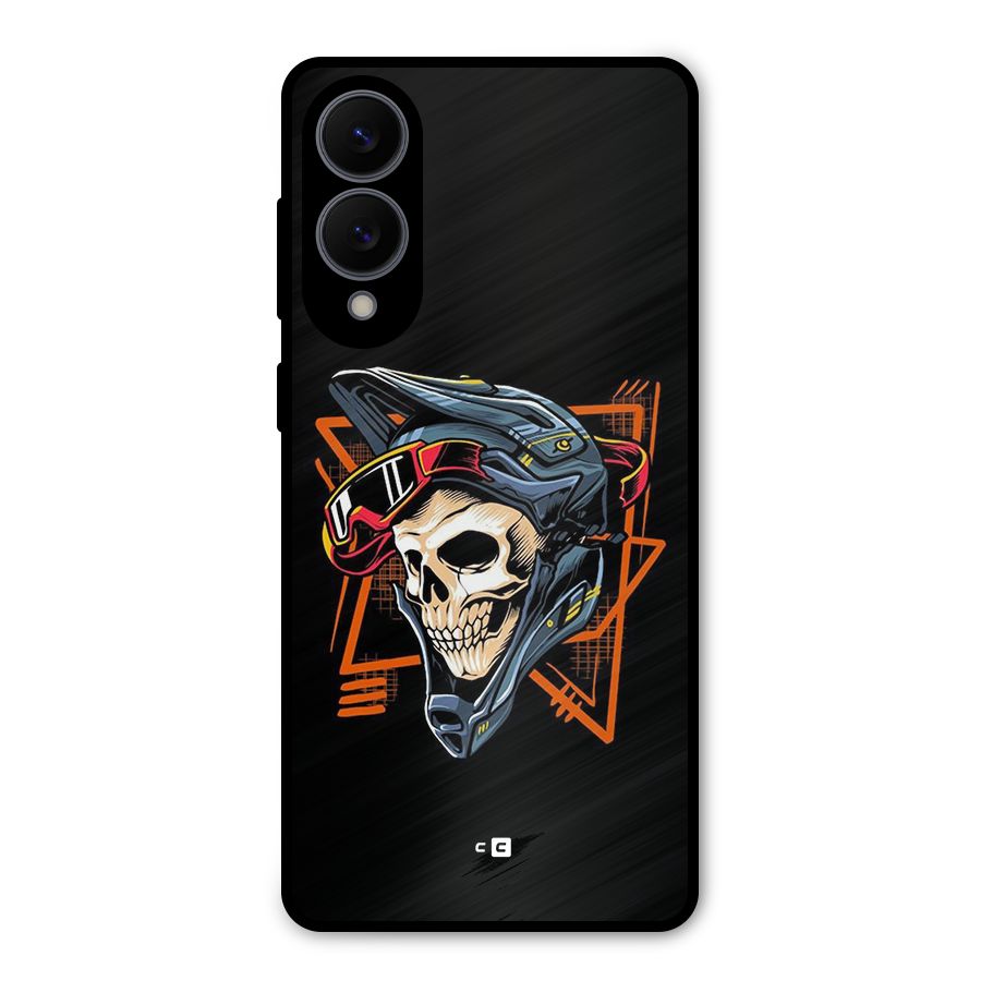 Skull Helmet Metal Back Case for Galaxy S25 Edge