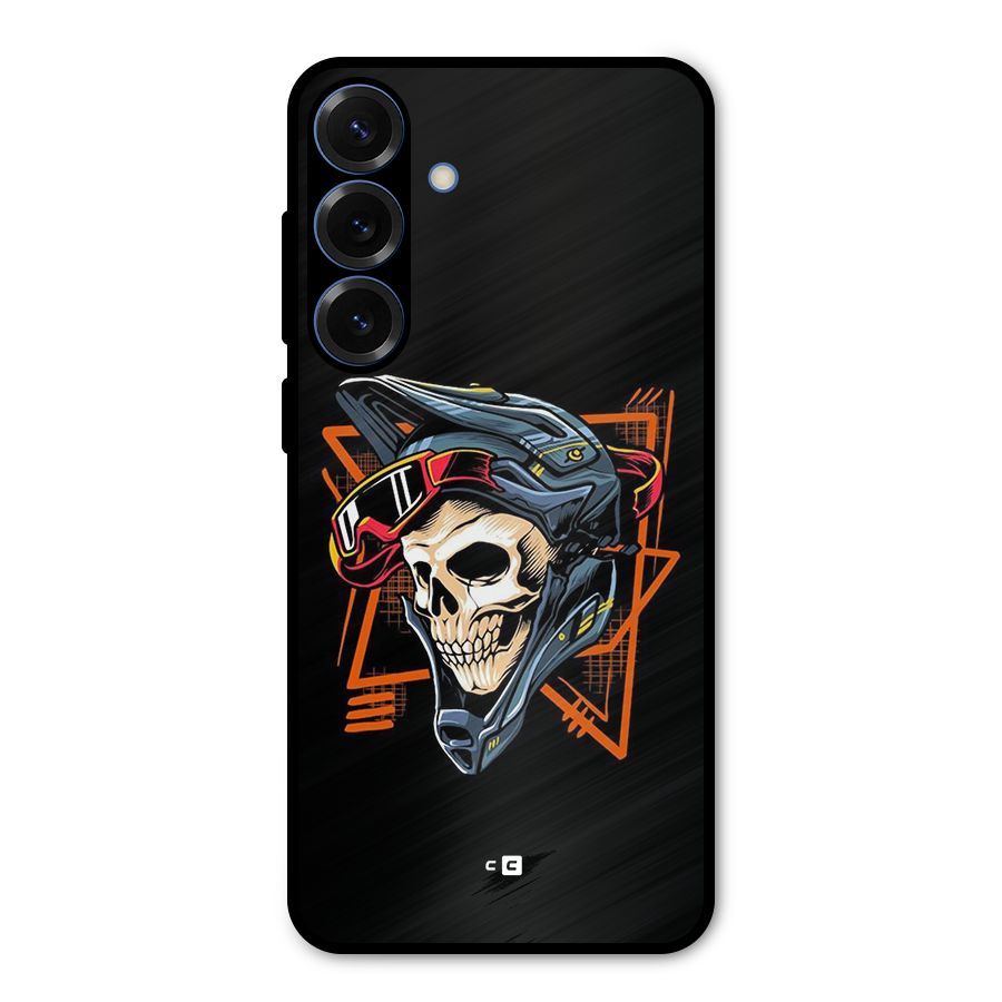 Skull Helmet Metal Back Case for Galaxy S25 Plus