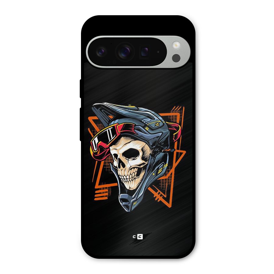 Skull Helmet Metal Back Case for Google Pixel 9 Pro XL