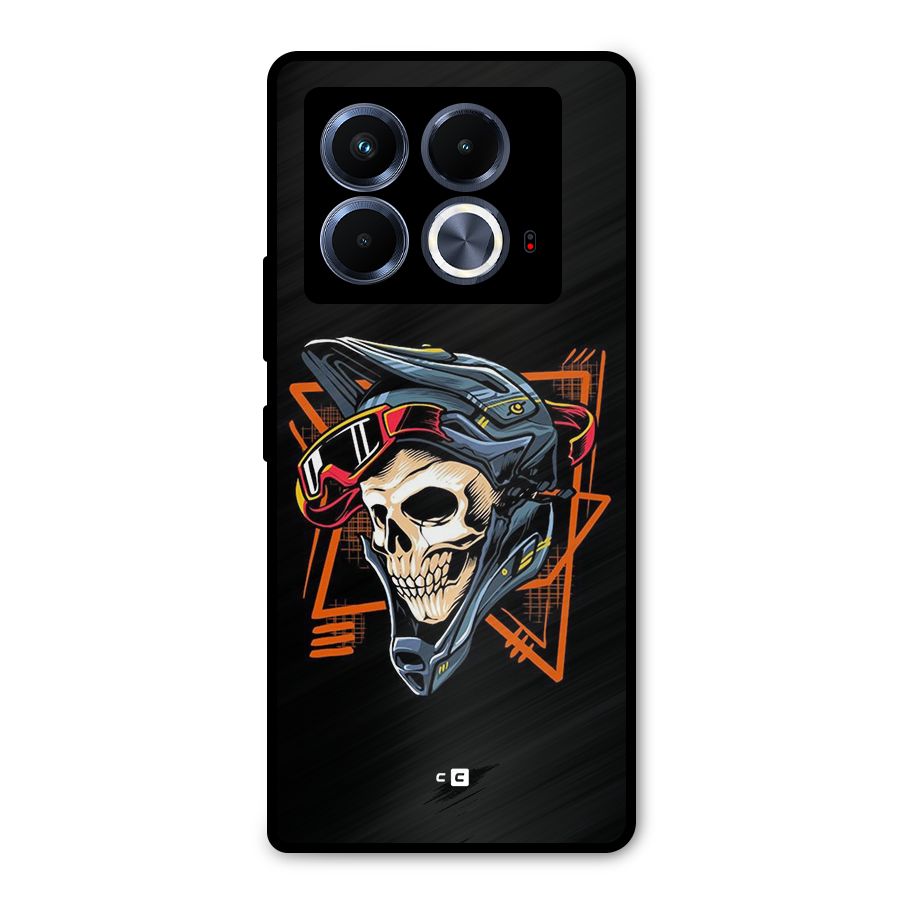 Skull Helmet Metal Back Case for Infinix Note 40 5G