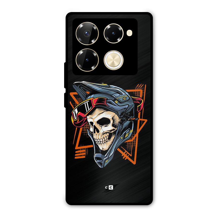 Skull Helmet Metal Back Case for Infinix Note 40 Pro Plus