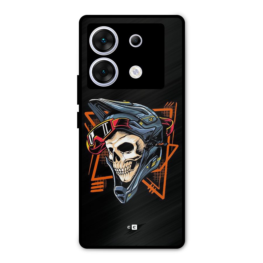 Skull Helmet Metal Back Case for Infinix Zero 30 5G