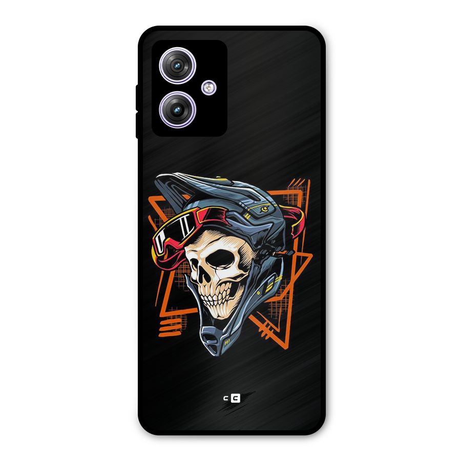 Skull Helmet Metal Back Case for Moto G64