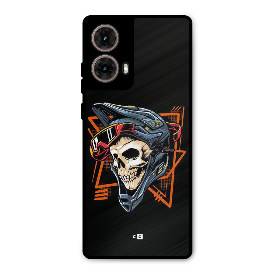 Skull Helmet Metal Back Case for Moto G85