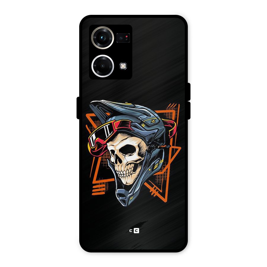 Skull Helmet Metal Back Case for Oppo F21s Pro 4G