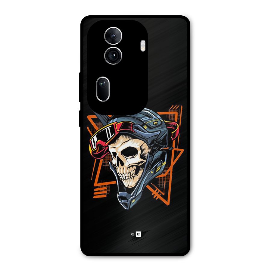 Skull Helmet Metal Back Case for Oppo Reno11 Pro 5G