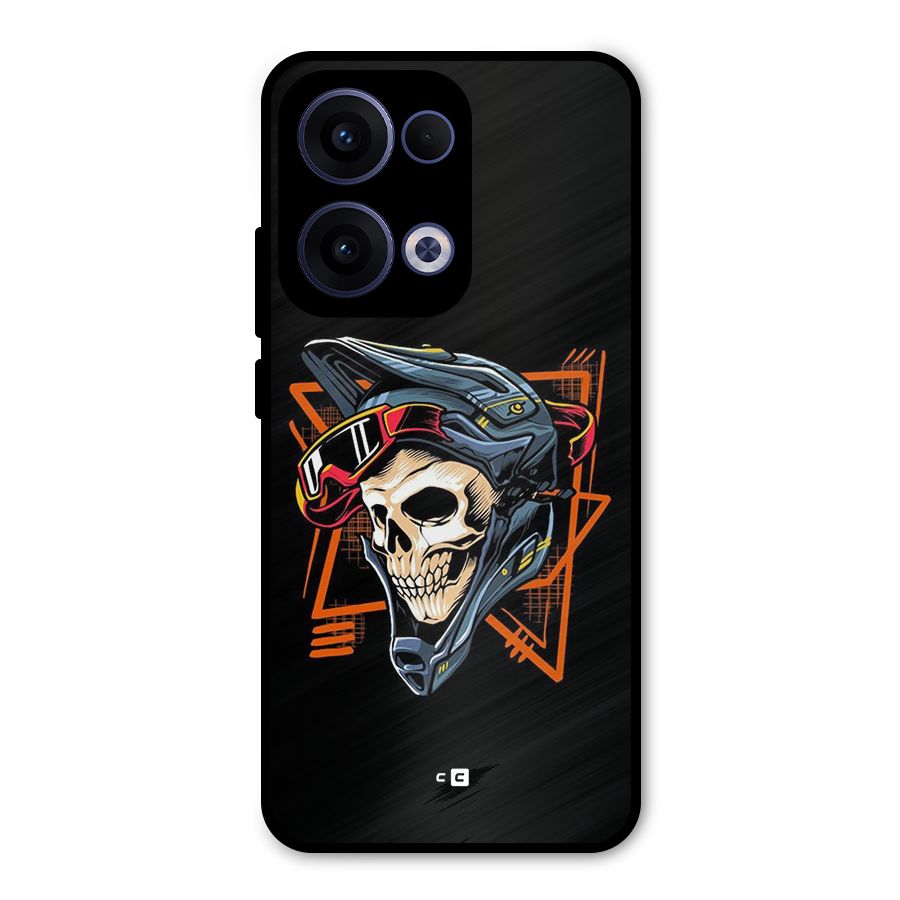 Skull Helmet Metal Back Case for Oppo Reno13