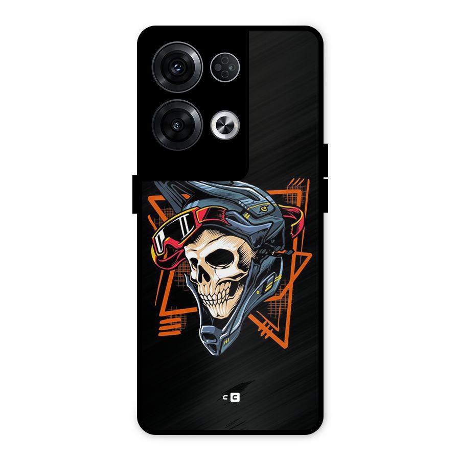 Skull Helmet Metal Back Case for Oppo Reno8 Pro 5G