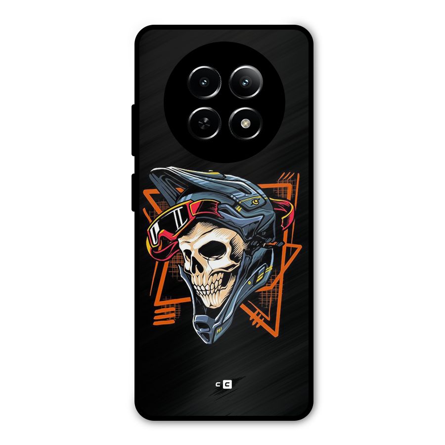 Skull Helmet Metal Back Case for Realme 12 5G