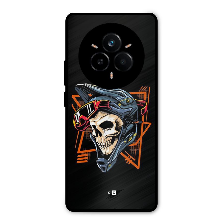 Skull Helmet Metal Back Case for Realme 14 Pro