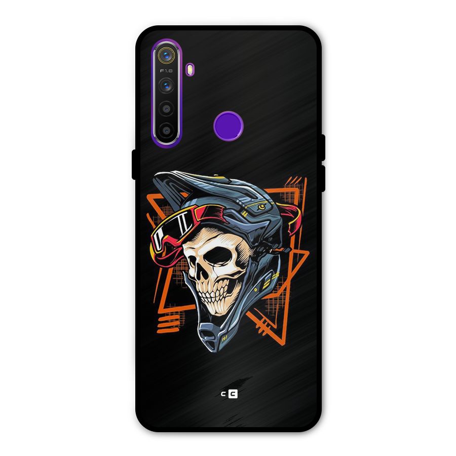 Skull Helmet Metal Back Case for Realme 5