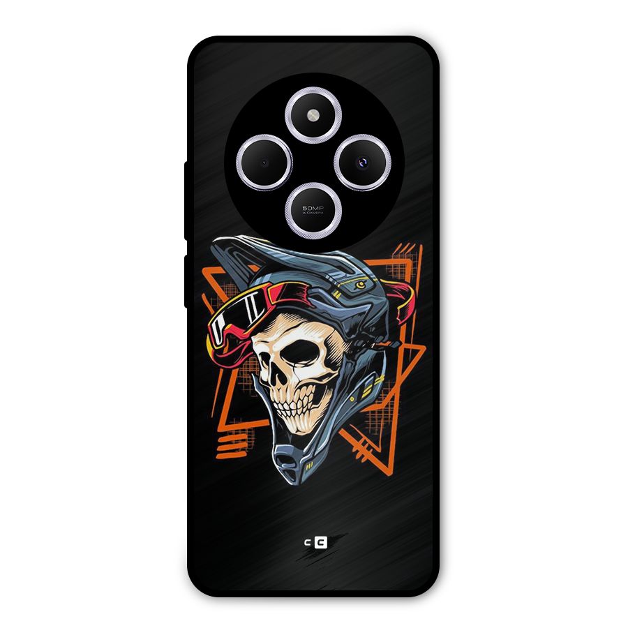 Skull Helmet Metal Back Case for Redmi 14C