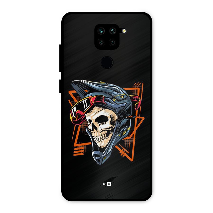 Skull Helmet Metal Back Case for Redmi Note 9