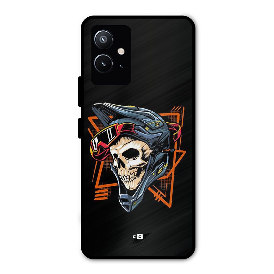 Skull Helmet Metal Back Case for Vivo T1 5G
